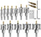Mollom 12Pièces (13-54mm) Kit de Scies-Cloche en Carbure TCT pour Métaux Durs, avec 2 Forets Pilotes en Titane, 2 Gradués et 3 Clés Hexagonales pour Acier Inoxydable, Fer, Aluminium, Alliages, Métal