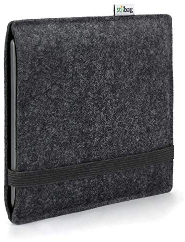 Stilbag eBook Reader Finn für Tolino Vision Color | Farbe: anthrazit/schwarz | eBook Reader-Tasche aus Filz | eReader Schutzhülle | ebook Reader Tasche Made in Germany