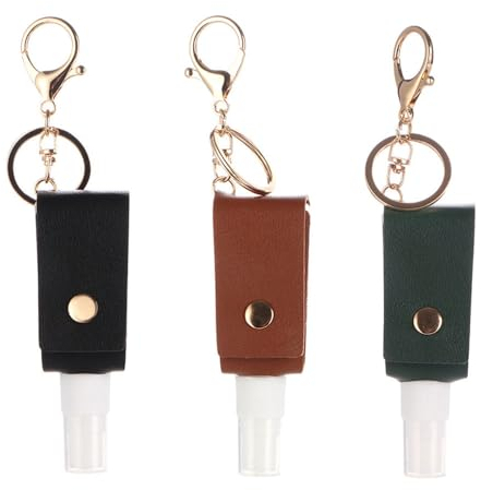ZHUOEEDAAY 3 bottiglie portatili da spremere, portachiavi, bottiglia da spremere, ricaricabile, disinfettante per le mani, olio essenziale per disinfettante per le mani, viaggi, attività all'aperto,