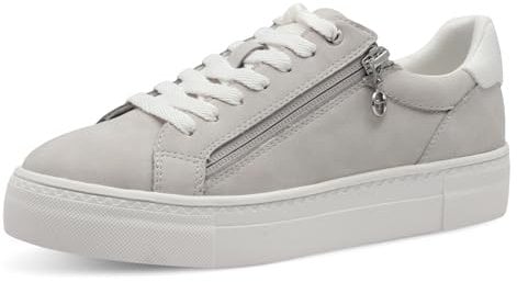 Tamaris Damen Klassische Ballerinas, Frauen Flats,Comfort Lining,TOUCHit-Fußbett,Slip-ons,klassisch elegant,Ballerinen,Light Grey,38 EU