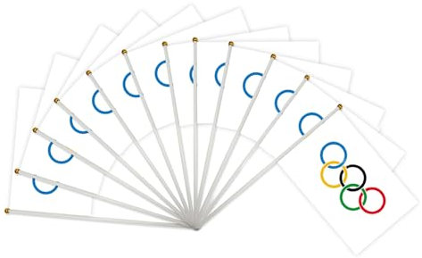 Lot de 12 drapeaux Oly sur bâtons