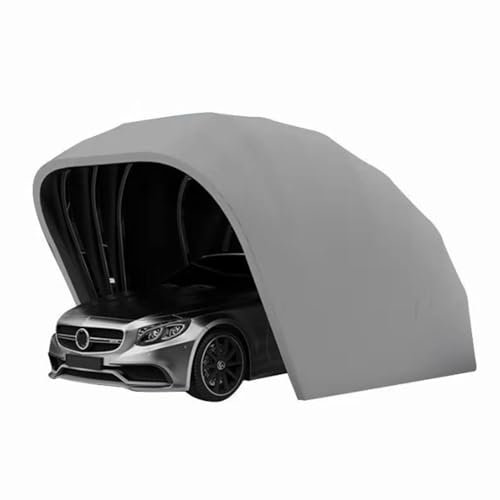 18x8.2x7.5ft Abri D'auto Résistant Extérieur, Garage Portatif Avec Cadre En Métal Galvanisé Et Toit De Style Rond, Mobile Pliant Abat-jour Semi-automatique for Auvent De Voiture for Voiture, Camion(Gr