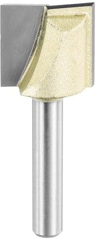 sourcing map Bottom Cleaning Router Bit 3/4 Diameter 1/4 Shank Carbide Tipped Cutter Surfacing Planing Router Bits for Woodworking Planing