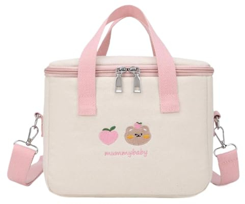 YIUPEDRFG Babytasche mit Isolationszeit Trocken Nass Trenntasche für Mutter, Mutter und Babytasche, Leinen Mutter Baby Tasche, Windel, Rosa