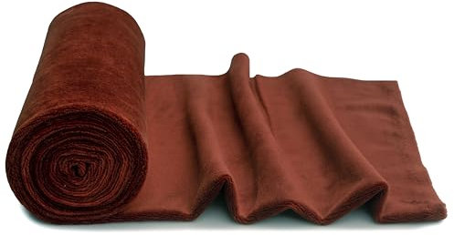 Minkee Strickstoff glattes Muster 50x160 cm (Mahagoni)