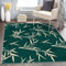 buyluhn Waschbar Wohnzimmer Teppich Bambusblätter 200x300 Kurzflor Teppich Schlafzimmer, Dunkelgrün Teppiche Gegend Groß Küchenteppich Dünn rutschfest Saugfähig für Esszimmer