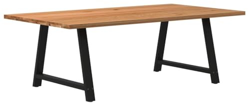 vidaXL Esstisch Hellbraun 220x120x74 cm Massivholz Eiche Rechteckig, Küchentisch, Restauranttisch, Tisch Restaurant, Esszimmertisch, Bistrotisch