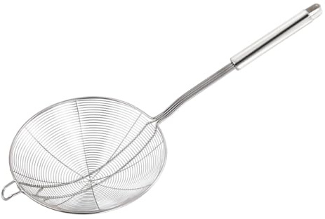 Cabilock Fine Mesh Stainless Steel Hot Pot Colander Spoon Wire Mesh Skimmer Ladle with Handle Food Strainer for Frying Pasta Noodles Boiling Liquids Dishwasher Safe 18.11 in