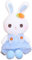 AQCQDQ Hase Kuscheltier, Plüschtier Hase Puppe Stofftier Kissen, zum Spielen und Kuscheln, Weiches Schmusetier für Mädchen, Jungen, Babys (65 cm,Blau)
