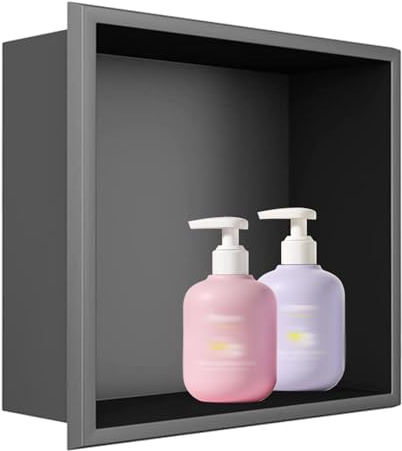 Niche De Douche Préfabriquée, Meuble De Rangement De Salle De Bain En Acier Inoxydable Sans Carrelage, Étagère De Douche Intégrée Sans Eau Pour Rénovation De Salle De Bain, Rangement Pour Shampoing E