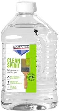 Bartoline Clean Spirit 2L – Water-Based, Low-Odour White Spirit Alternative for Cleaning Brushes, Spills & Tools, Non-Toxic & Biodegradable
