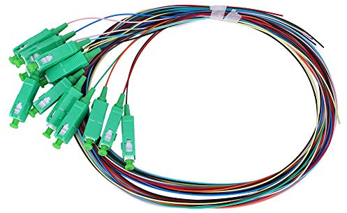 Culnflun Câble de raccordement à fibre optique, monomode 12 cœurs Sc 1,5 m, virole en céramique, câble de raccordement à fibre monomode pour instruments de système de communication