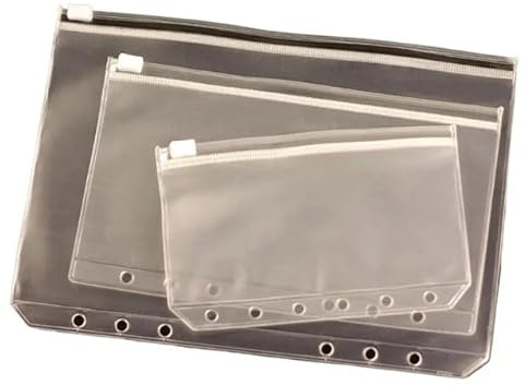 DVMSIEF A6 A7-manual med lösa blad, multifunktionell, färgmatchande, kvadratiska kortbok, kontorsmaterial (Square zip bag, A7)