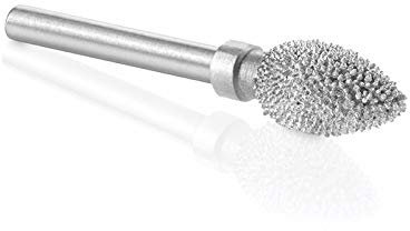 Kutzall Fraise rotative Flamme Original, Axe 1⁄8, Grossière - Accessoires pour Dremel, Foredom, Milwaukee. Carbure de Tungstène Abrasif, 1⁄4 (6.3mm) Dia. X 1⁄2 (12.7mm) de Longueur, FL-14-E