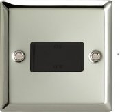 XCFIB - Varilight - Clasic - Polished Chrome - Fan Isolator Switch - Black Insert