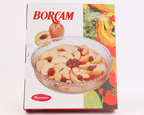 Borcam-Rund Cake Kuchenform Backform Glas Auflaufform Servierform