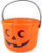 Boland 74553 - Kürbiseimer, Größe 14 x 18 cm, Orange, für Halloween und Gruselparty