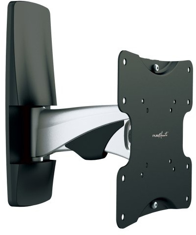 PureMounts MOTION1-37 Wandhalterung für TV Geräte mit 58-107cm (23-42), VESA 200x200, neigbar: +/-15°, schwenkbar: +/-45°, Wandabstand: 45-238mm, Traglast max: 30kg, schwarz