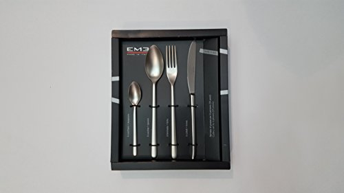 Servizio Set di Posate 24 pezzi in Acciaio Inox Eme Venice Sabbiato