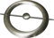 Gardinia Dekoring mit Stab und Magnet, Zum Drapieren von Gardinen und Vorhangstoffen, Ø 18 cm, Metall, Edelstahl-Optik, 10012262