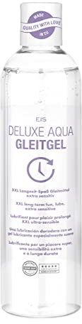 EIS Deluxe Aqua Gleitmittel | Gleitgel auf Wasserbasis mit Langzeitwirkung | Extra sensitives Intimgel für gefühlsechtes Empfinden | Transparent | 300 ml