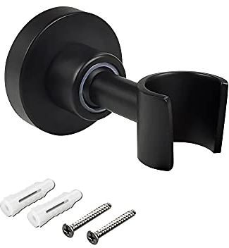 PHASAT Duschkopfhalter Wandhalterung SUS304 Edelstahl Duschstabhalter, verstellbare Handbrausehalterung, Mattschwarz, A13021B