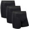DANISH ENDURANCE Lot de 3 Boxers en Coton Bio Ultra Doux et Respirants, Confortables, Caleçons Homme, Noir, XXL