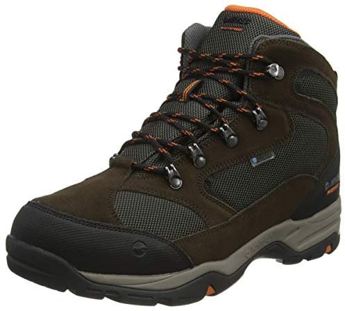 Hi-Tec Herren Storm Wp Wide Walking-Schuh, Dk Chocolate/Dk Taupe/Burnt Orange, 45 EU