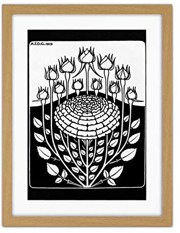 Wee Blue Coo Julie De Graag Rose Bush Artwork Framed Wall Art Print 18X24 Inch