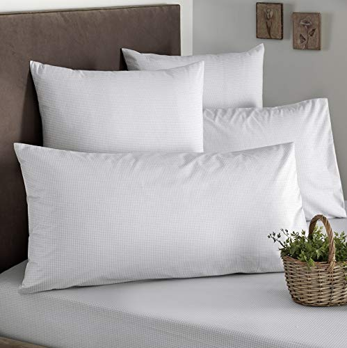 Stanley Hamilton Hisar Cottage Collection Spannbetttuch, kariert, Fadenzahl 300, 100 % ägyptische Baumwolle, Spannbetttuch (Einzel-, Doppel-, Kingsize- und Super-King-Size-Bett)