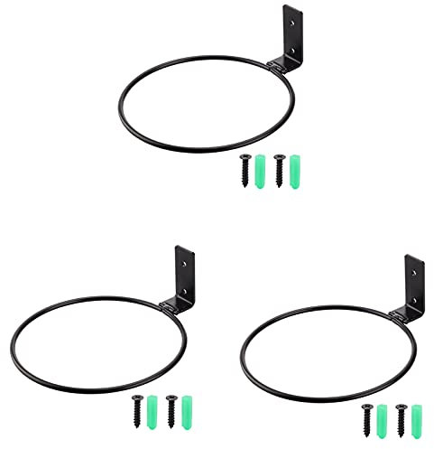 HELTER Lot de 3 supports muraux pour pot de fleurs - 20 cm - En métal lourd - Pliable - Fixation murale