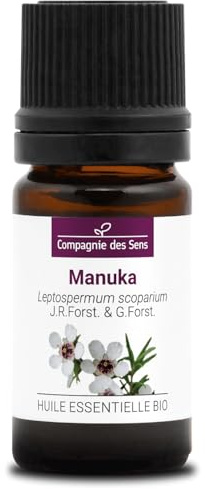 MANUKA (Leptospermum Scoparium) BIO - 5ml - Premium-Qualität Ätherisches Öl - 100% Rein, Natürlich, Chemotypisiert & Vollspektrum