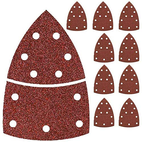 TopHomer 40PCS Feuilles abrasives Ponceuse Multiple PSM 160 A PSM 80 A Prio Ventaro FMS 200 Intec Skil Octo Détail Palm Sander Grain mélangé