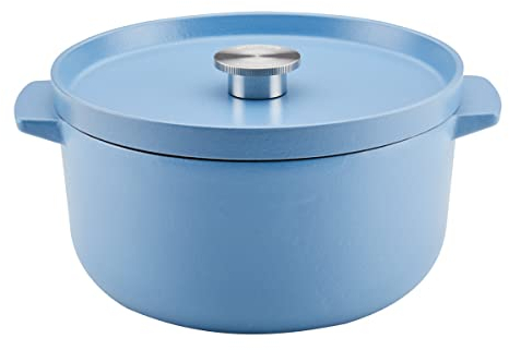 KitchenAid Cocotte en fonte émaillée, 6 L, velours bleu