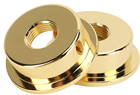 RiToEasysports 2Pcs Electric Guitar Jack Cover,Electric Guitar Jack Guitar Output Socket Plate Compatible with Telecaster Style Guitar (Gold) Performance Accessory Musical Instrument Accessories