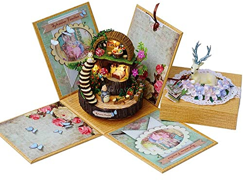 TOMYEUS Spieluhren Musikbox DIY. Handgemachtes Schloss im Himmel Boutique hölzerner Geburtstagsgeschenk Freundin Spieluhren für Mädchen (Color : A)