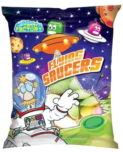 Ellies Jellies Crazy Candy Factory Flying Saucers Bag 36g x12