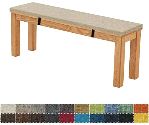FIOVIP Bankauflage Bankkissen Sitzbankkissen 110X30X3CM Abnehmbar Waschbar Doppelt rutschfest Hochelastischer Geeignet für Gartenbänke, Schaukeln, Terrassen, Innenbänke(Reis Kaffee)