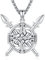 Eusense Wikinger Halskette für Männer 925 Sterling Silber Keltischer Speer Halskette Heidnischer Schmuck Anhänger für Frauen Männer Geschenke