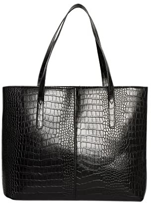 Reddington Damen-Ledertasche mit Reißverschluss, groß – stilvolle Arbeitstasche mit Schulterkette, wasserabweisendes Kunstleder | Navy blau