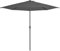 Homgoday Balkonschirm Sonnenschirm Halbrund Sonnenschirm Kurbelschirm Schirm Gartenschirm Halbschirm Mit Kurbelsystem Alu-Mast für Balkon und Terrasse Anthrazit 300×150 cm Halbrund