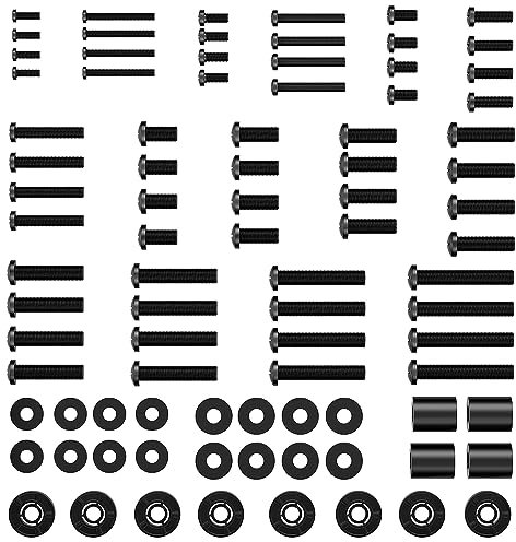 HOME VISION TV Mount Screws - Complete with M4, M5, M6, and M8 TV Mounting Hardware Kit Set, Washers, and Spacers Included Fit Most TVs up to 100 inch