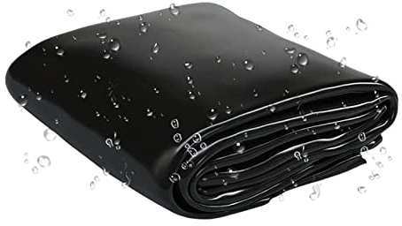 8 Mil PVC-Teichfolie für Wasserfall, große Fischteichfolie 5 x 8 m, 6 x 9 m, 7 x 10 m, 8 x 8 m, stichfest, reißfest, schwarz, strapazierfähig, Teichfolie Prion (Größe: 6 x 9 m (19,6 x 29,5 Fuß))