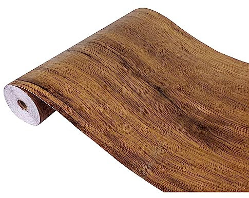 DecoMeister Papel Adhesivo Muebles Efecto Madera Vinilo Autoadhesivo Decorativo Pegatina Para Cocina Pared Armario Mesa Puerta Lámina Para Forrar En Rollo 90 x 100 cm Madera Delano Roble Por Metros