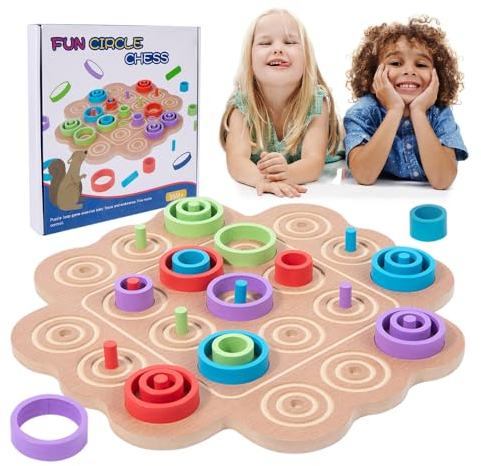 FENGQ Tic Tac Toe Spiel, 2 Spieler Brettspiele, Big Eat Small Game Tac Spiel, Game Eltern Kind Interaktion Interaktives Tischspiele für Frühe Bildung, Kinder Und Erwachsene, Spiel des Jahres 2024