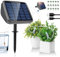 Kit de Riego por Goteo Automático Energía Solar, 2 in 1 Riego Solar Sistema Automático con Ajustable Boquilla Aspersor Pulverizador para Plantas en Patio Balcón Casa Verde Macetas, USB Recargable (A)