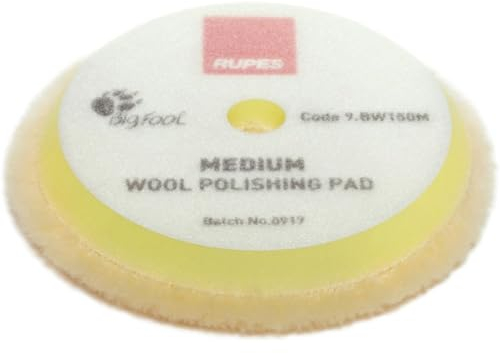 RUPES Bigfoot 9.BW150M Polierpad aus Wolle, mittlere Körnung, zur Verwendung mit Exzenter-, Exzenter-, Exzenter-, Exzenterpoliermaschine und dreifacher Aktion