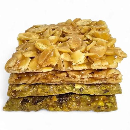 BRICIOLIAMO...[ 1 kg. ] - Croccante alle Madorle e Pistacchi Artigianale - 45% MANDORLA - 45% PISTACCHIO - Dolci Tipici Siciliani, Prodotti in Sicilia. (BOX MISTO, 1kg | 32 pezzi)