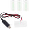 SCUDGOOD 1,5 V 3 V 4,5 V 6 V LR20 D-Zelle USB-Netzadapter Ersatz 1 bis 4 Stück LR20 D-Zellen für Spielzeug Lampe als Batterien