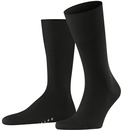 FALKE Herren Socken Airport M So Wolle Baumwolle einfarbig 1 Paar, Grün Forest 7474, 39-40